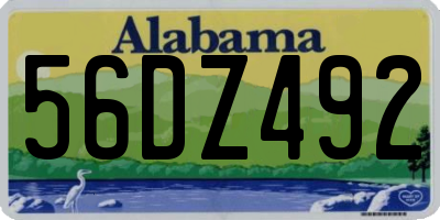 AL license plate 56DZ492
