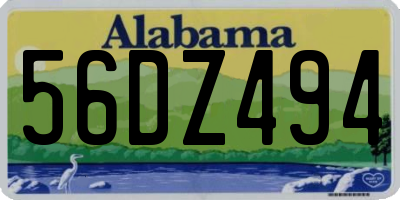 AL license plate 56DZ494