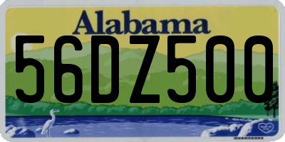 AL license plate 56DZ500