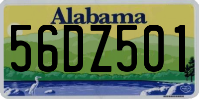 AL license plate 56DZ501