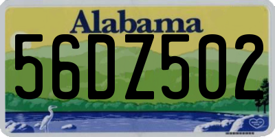 AL license plate 56DZ502