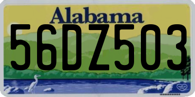 AL license plate 56DZ503