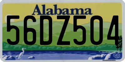 AL license plate 56DZ504