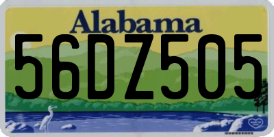 AL license plate 56DZ505