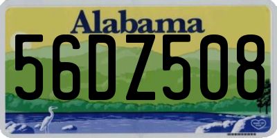AL license plate 56DZ508