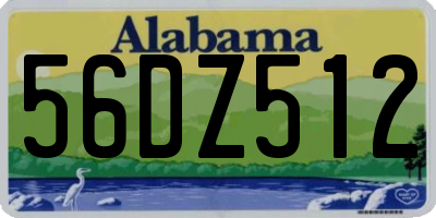 AL license plate 56DZ512