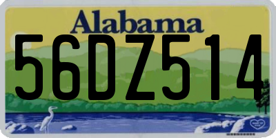 AL license plate 56DZ514