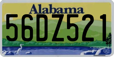 AL license plate 56DZ521