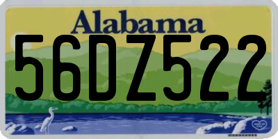 AL license plate 56DZ522