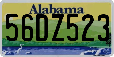 AL license plate 56DZ523