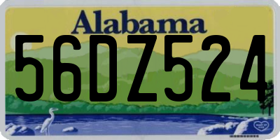 AL license plate 56DZ524