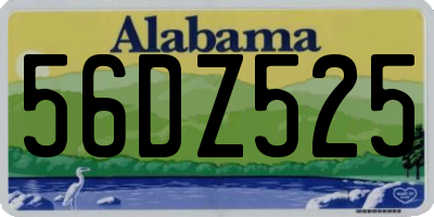 AL license plate 56DZ525