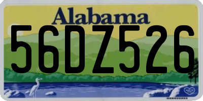 AL license plate 56DZ526