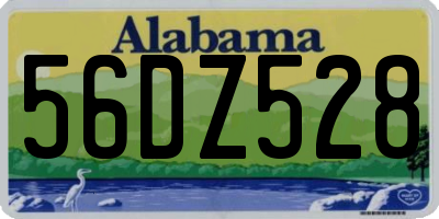 AL license plate 56DZ528
