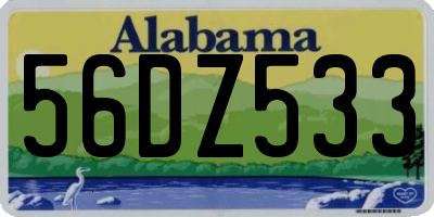 AL license plate 56DZ533