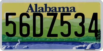 AL license plate 56DZ534