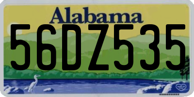 AL license plate 56DZ535