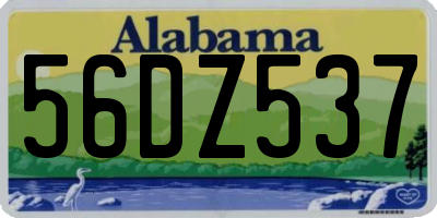 AL license plate 56DZ537