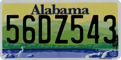 AL license plate 56DZ543