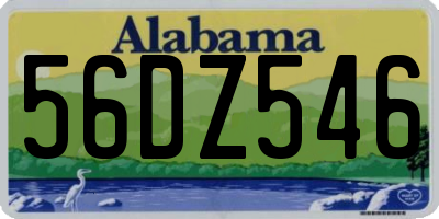 AL license plate 56DZ546
