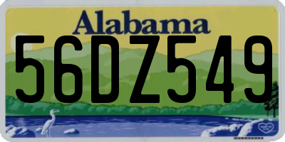 AL license plate 56DZ549