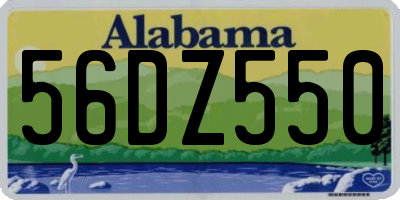 AL license plate 56DZ550
