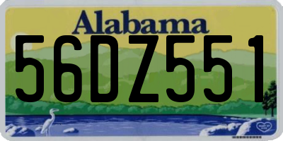 AL license plate 56DZ551