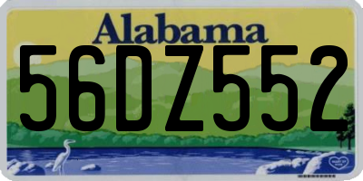 AL license plate 56DZ552