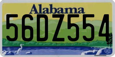 AL license plate 56DZ554