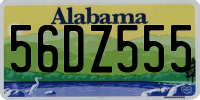 AL license plate 56DZ555