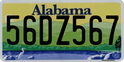 AL license plate 56DZ567