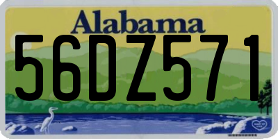 AL license plate 56DZ571