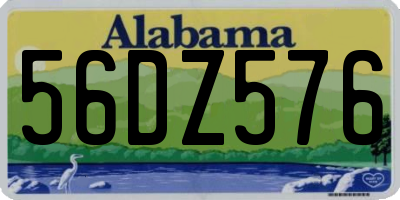 AL license plate 56DZ576