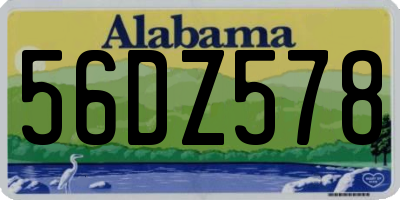AL license plate 56DZ578
