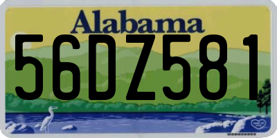 AL license plate 56DZ581