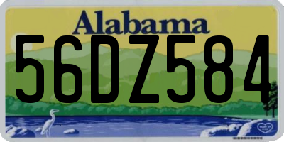 AL license plate 56DZ584