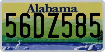 AL license plate 56DZ585