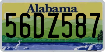 AL license plate 56DZ587