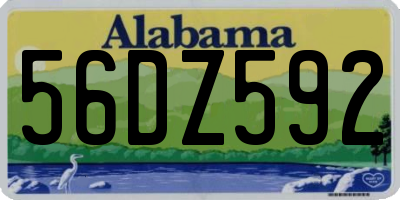 AL license plate 56DZ592