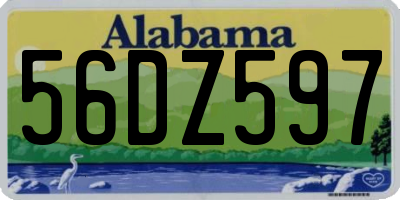 AL license plate 56DZ597