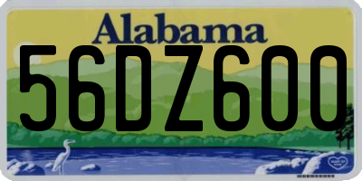 AL license plate 56DZ600
