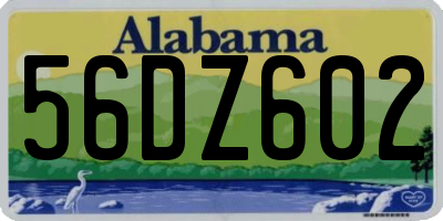 AL license plate 56DZ602