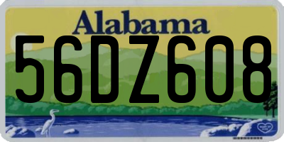 AL license plate 56DZ608