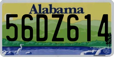 AL license plate 56DZ614