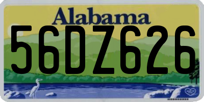 AL license plate 56DZ626