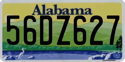 AL license plate 56DZ627