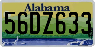 AL license plate 56DZ633