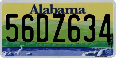AL license plate 56DZ634