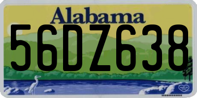 AL license plate 56DZ638