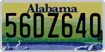 AL license plate 56DZ640